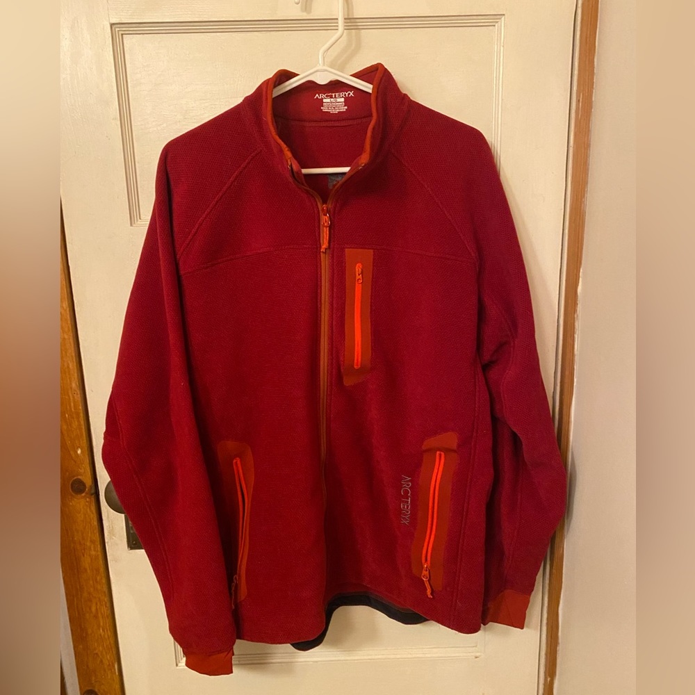 Red Men’s Arc’teryx fleece jacket - Large. $100 obo